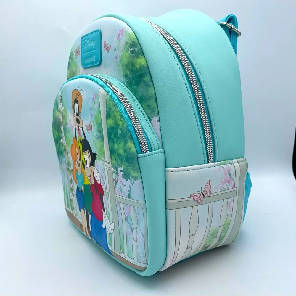 Loungefly Disney A Goofy Movie Trio Porch Scene Mini Backpack NWT